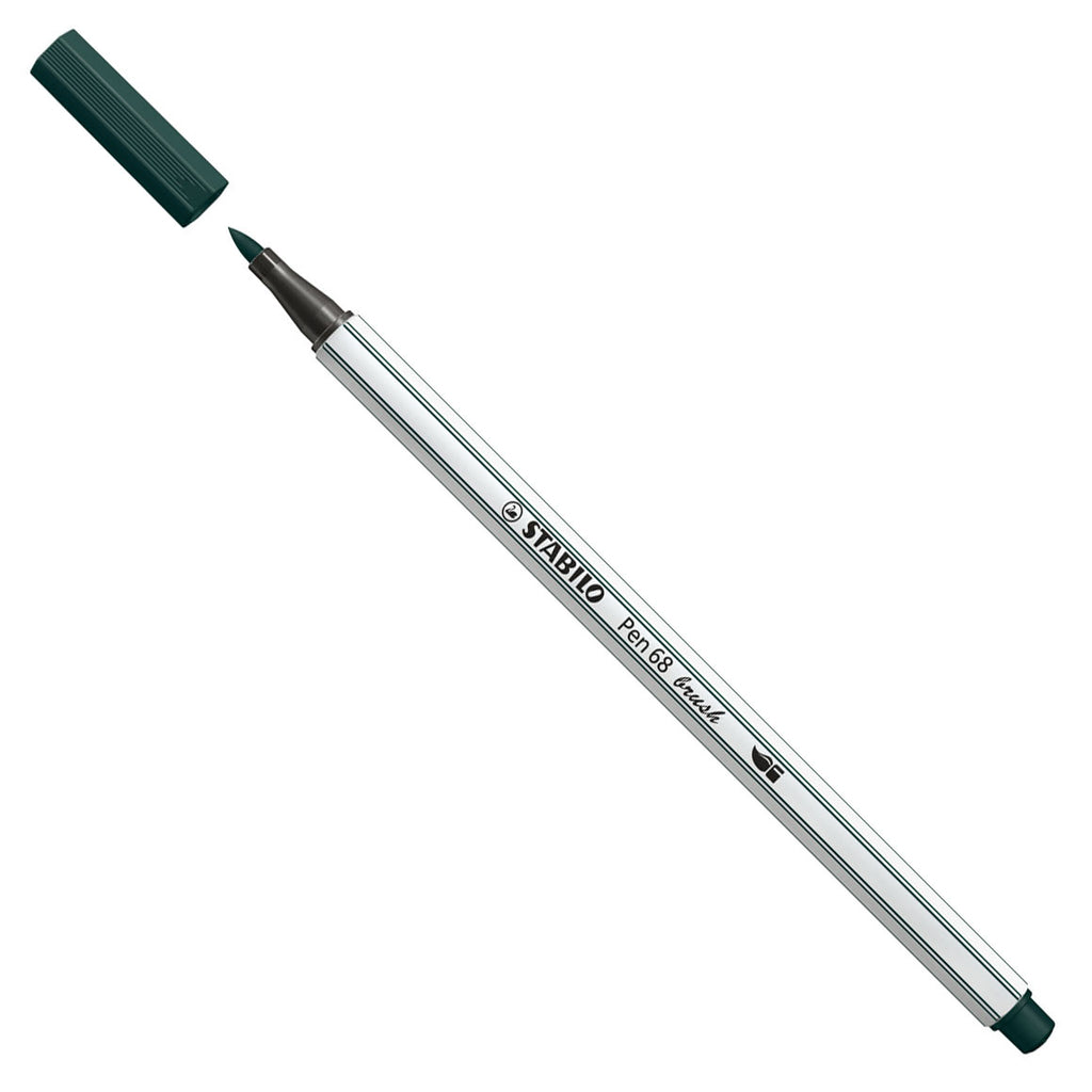 Stabilo pen 68 brush - viltstift - aarde groen (63)