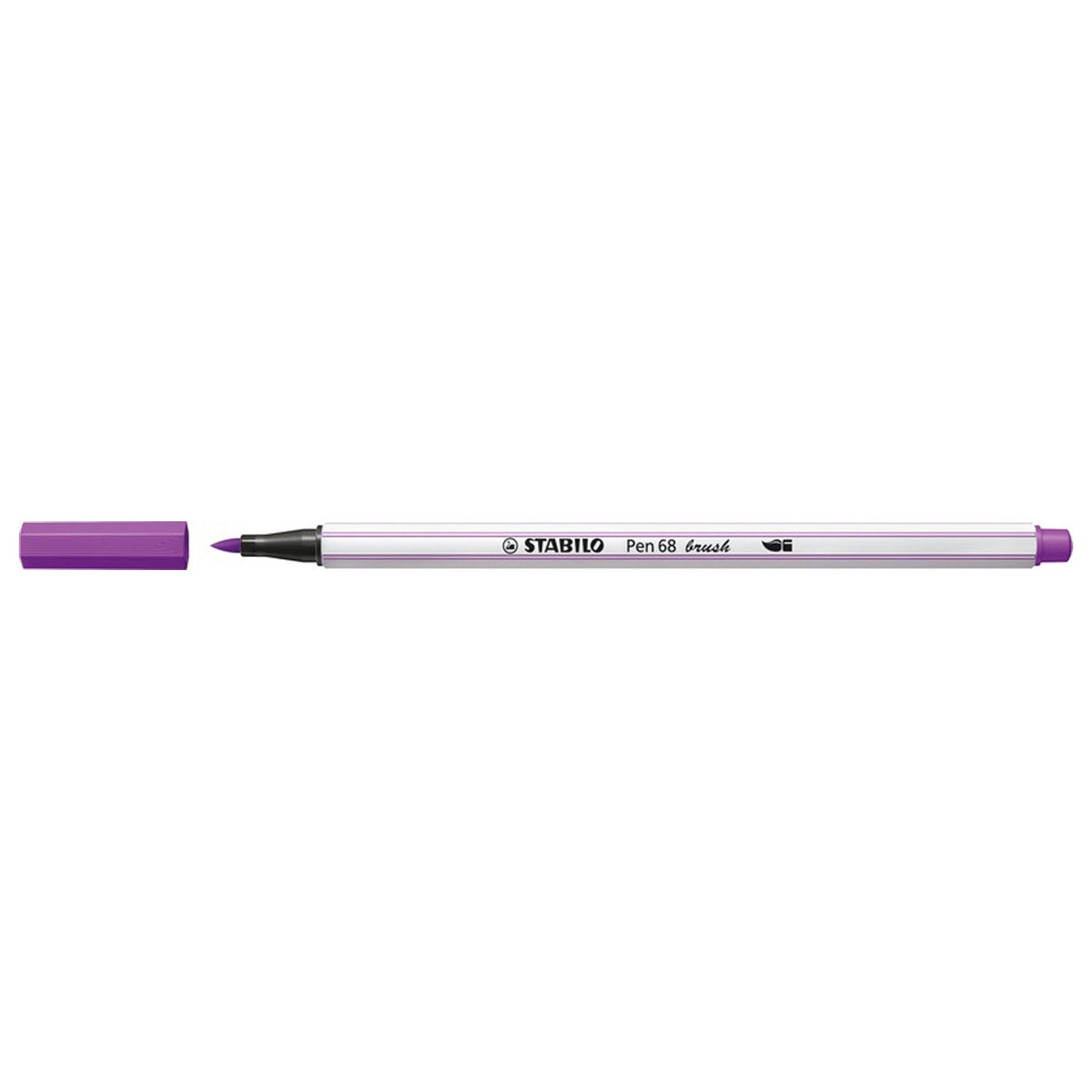 Stabilo pen 68 brush - viltstift - lila (58)