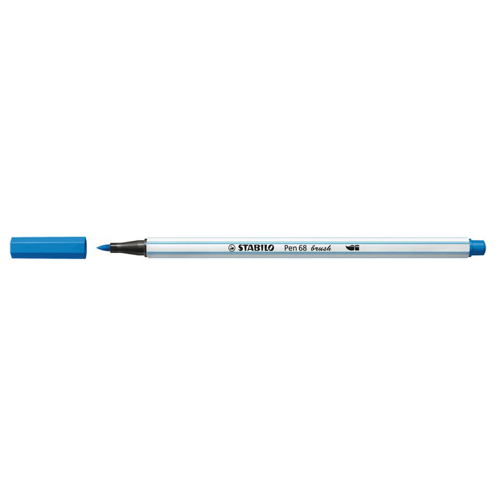 Stabilo pen 68 brush - viltstift - donkerblauw (41)