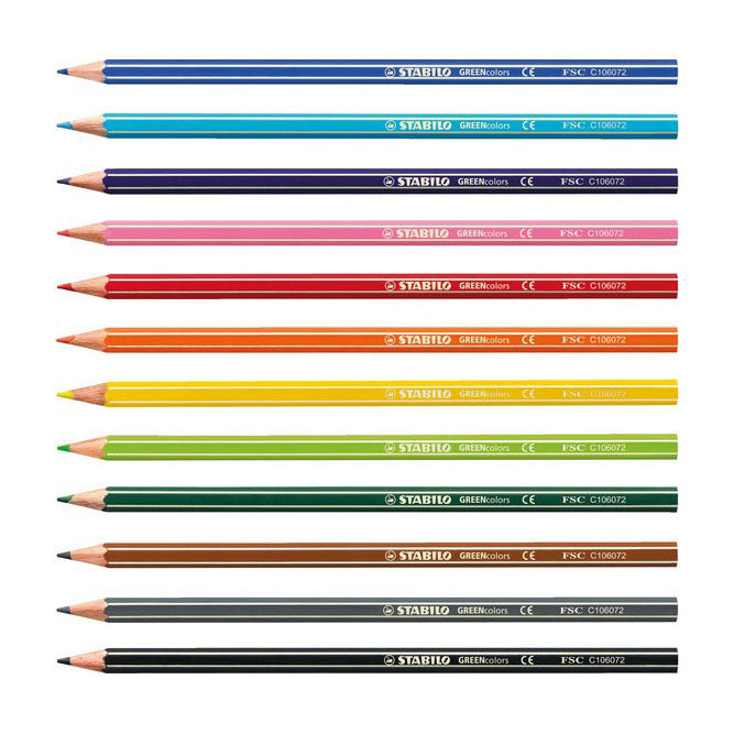 Abi stlo greencolors etui 12 kleuren