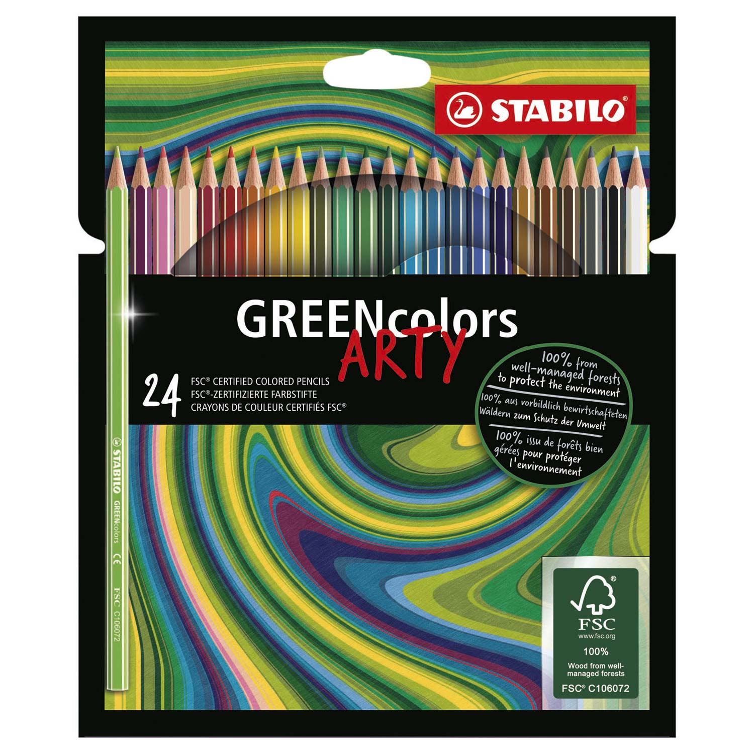 Abi stlo greencolors etui 24 kleuren