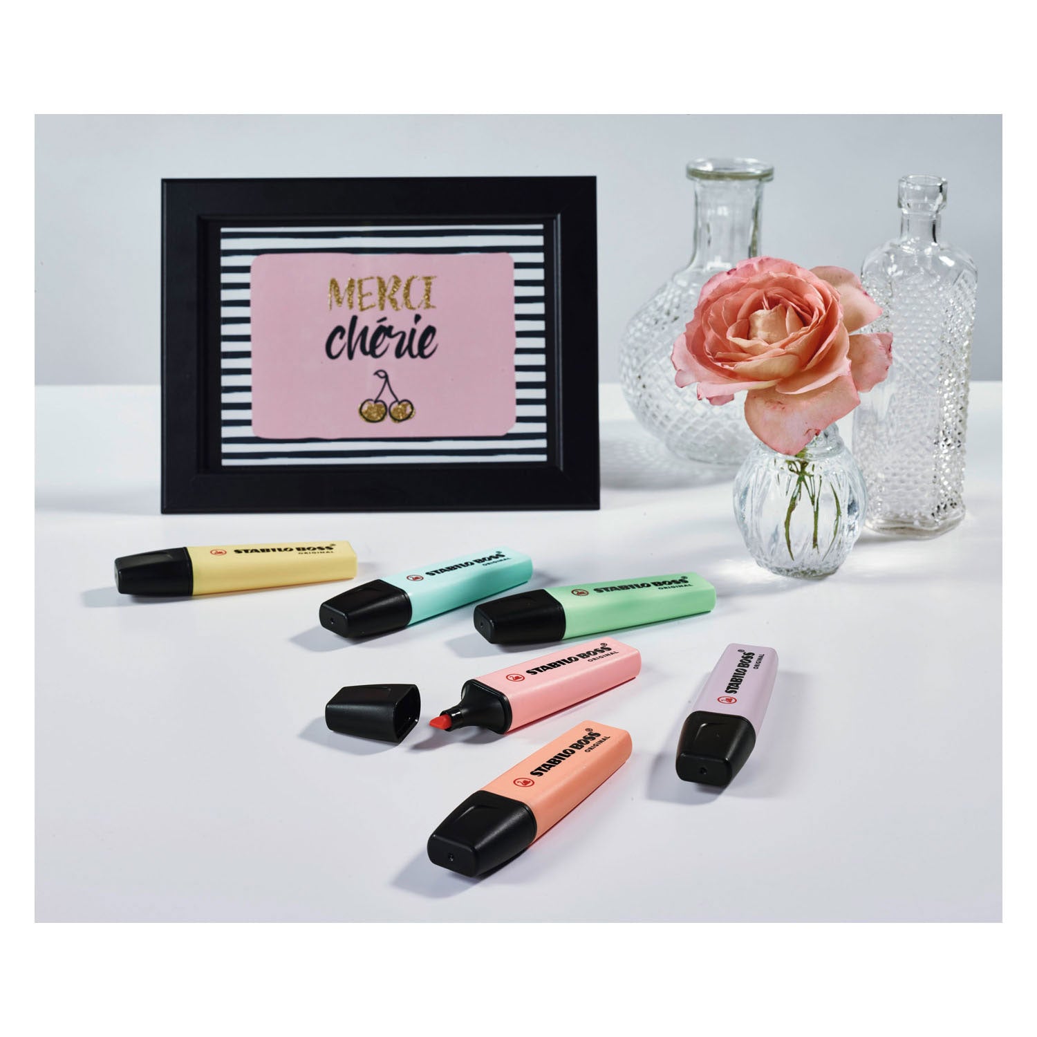 Stabilo Boss Original Pastell-Textmarker-Set mit 4 Stiften