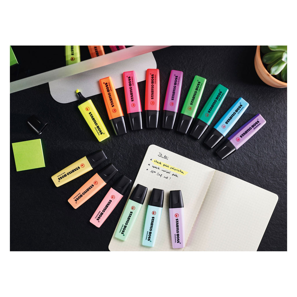 Stabilo Boss Original Pastell-Textmarker-Set mit 4 Stiften