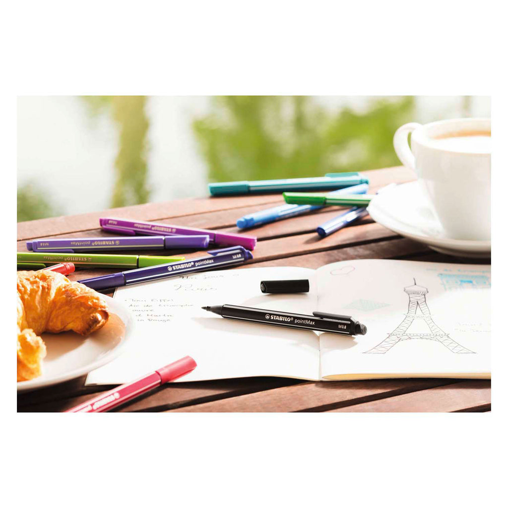Stabilo pointmax - hardtip fineliner - set met 18 stuks