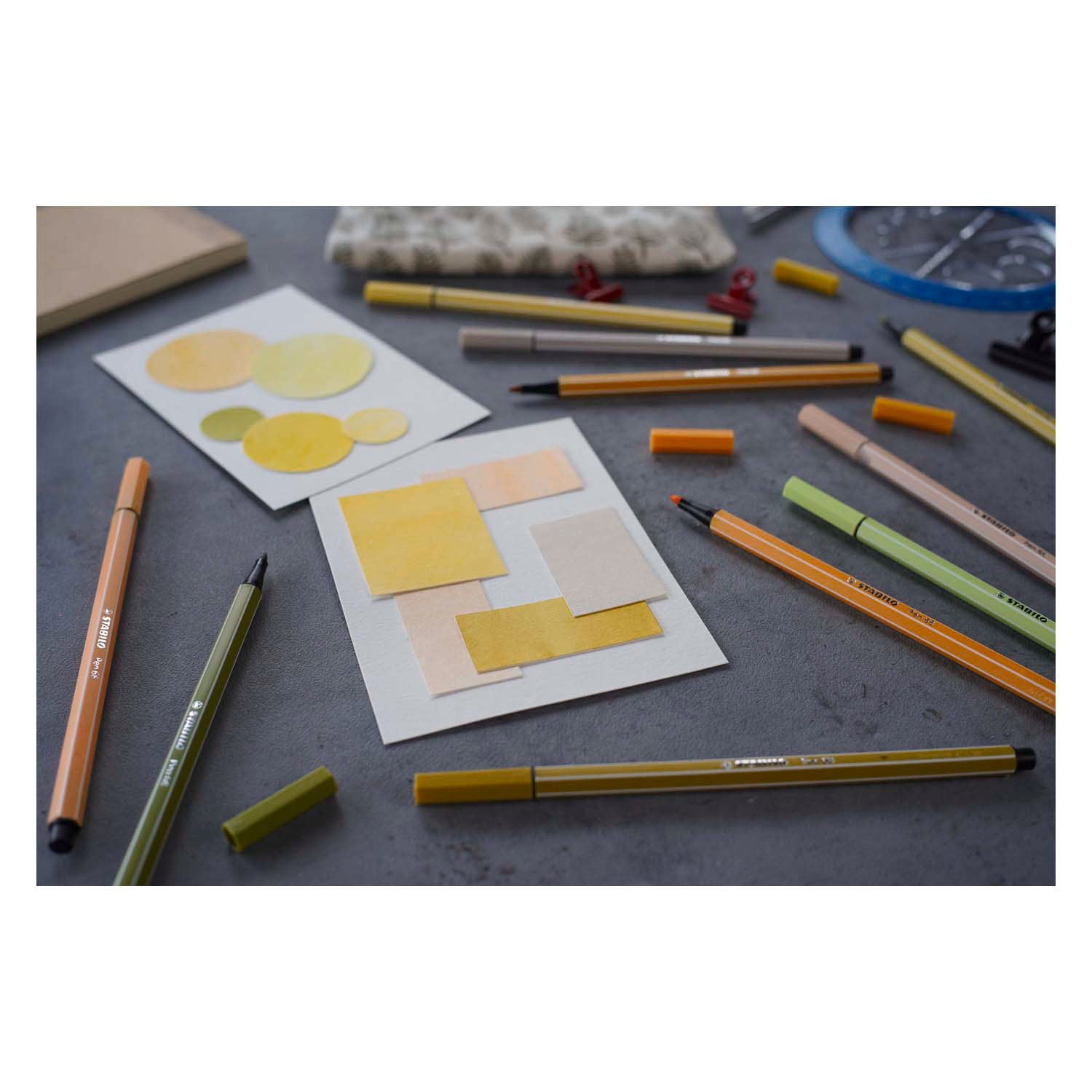 Stabilo Stift 68 - Filzstift - Arty - Metallset 65 Stück.