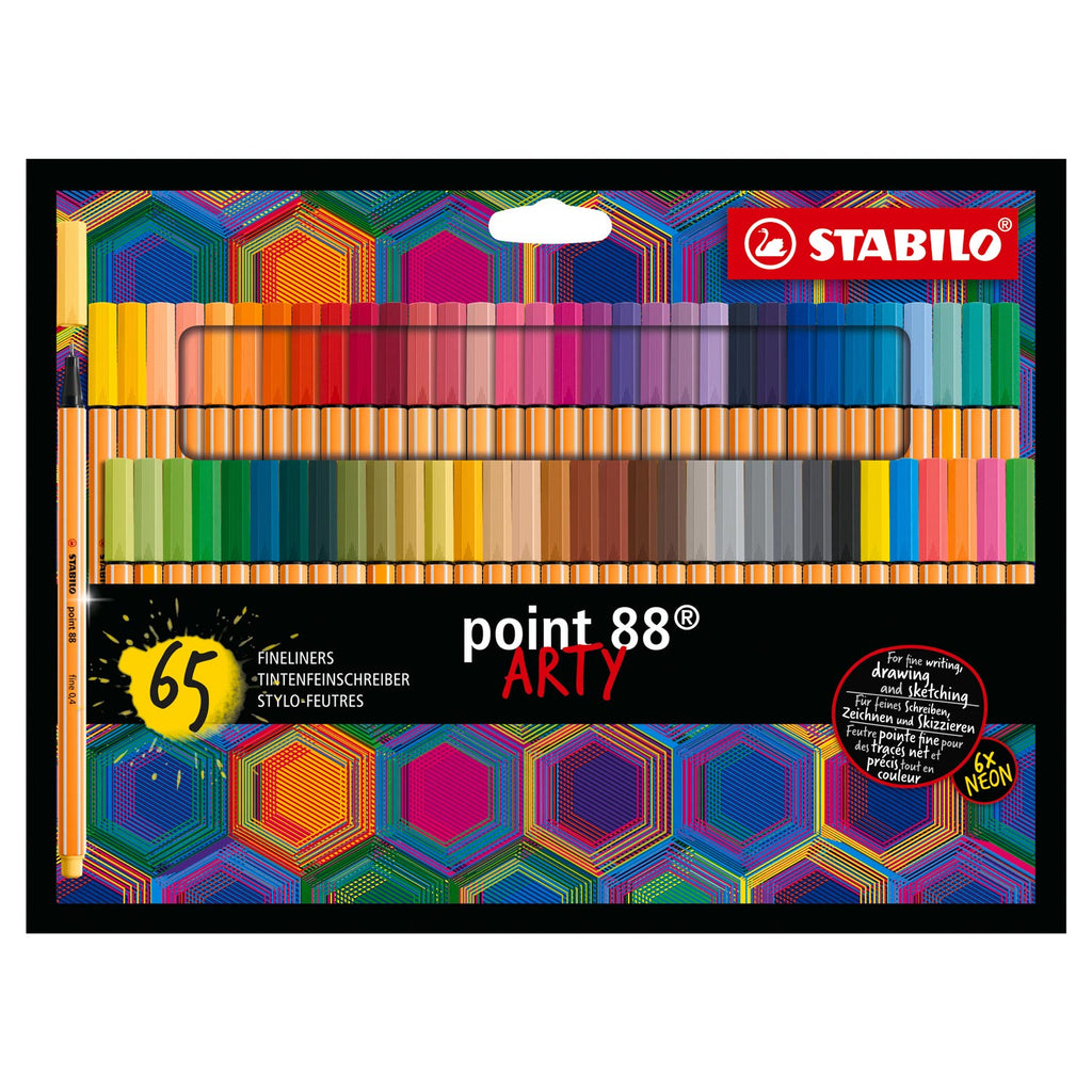 Stabilo point 88 - fineliner - arty - set met 65 stuks
