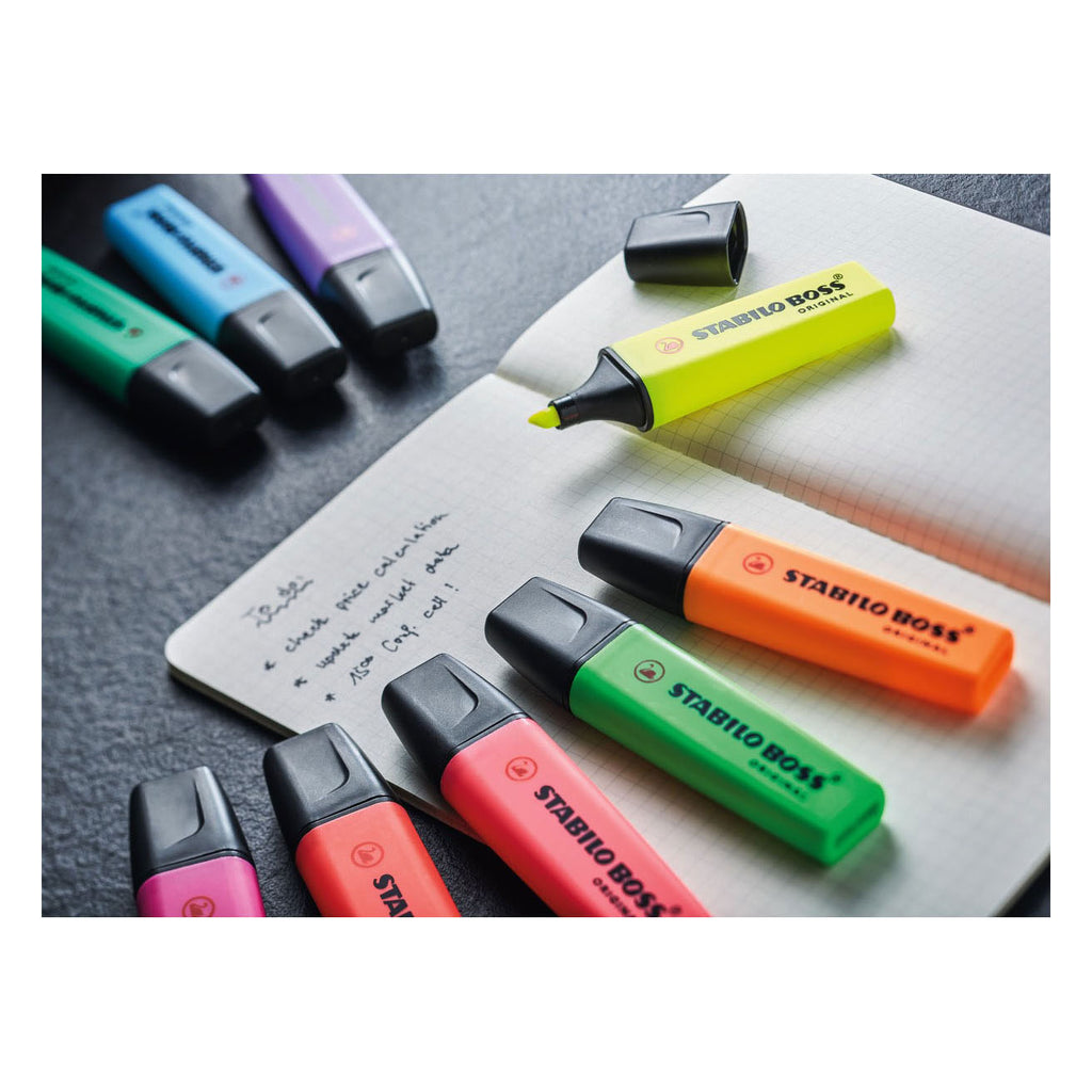 Stabilo boss original - markeerstift - set met 4 stuks