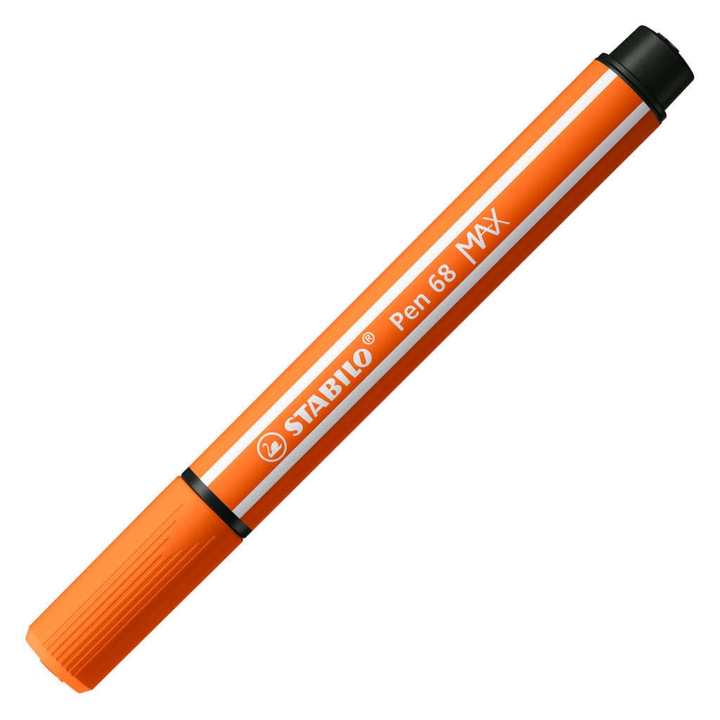STABILO Stift 68 max – Filzstift mit dicker Keilspitze – helles Zinnoberrot