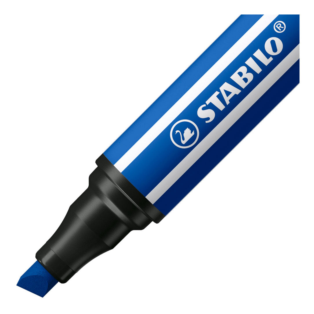 STABILO Stift 68 max – Filzstift mit dicker Keilspitze – dunkelblau