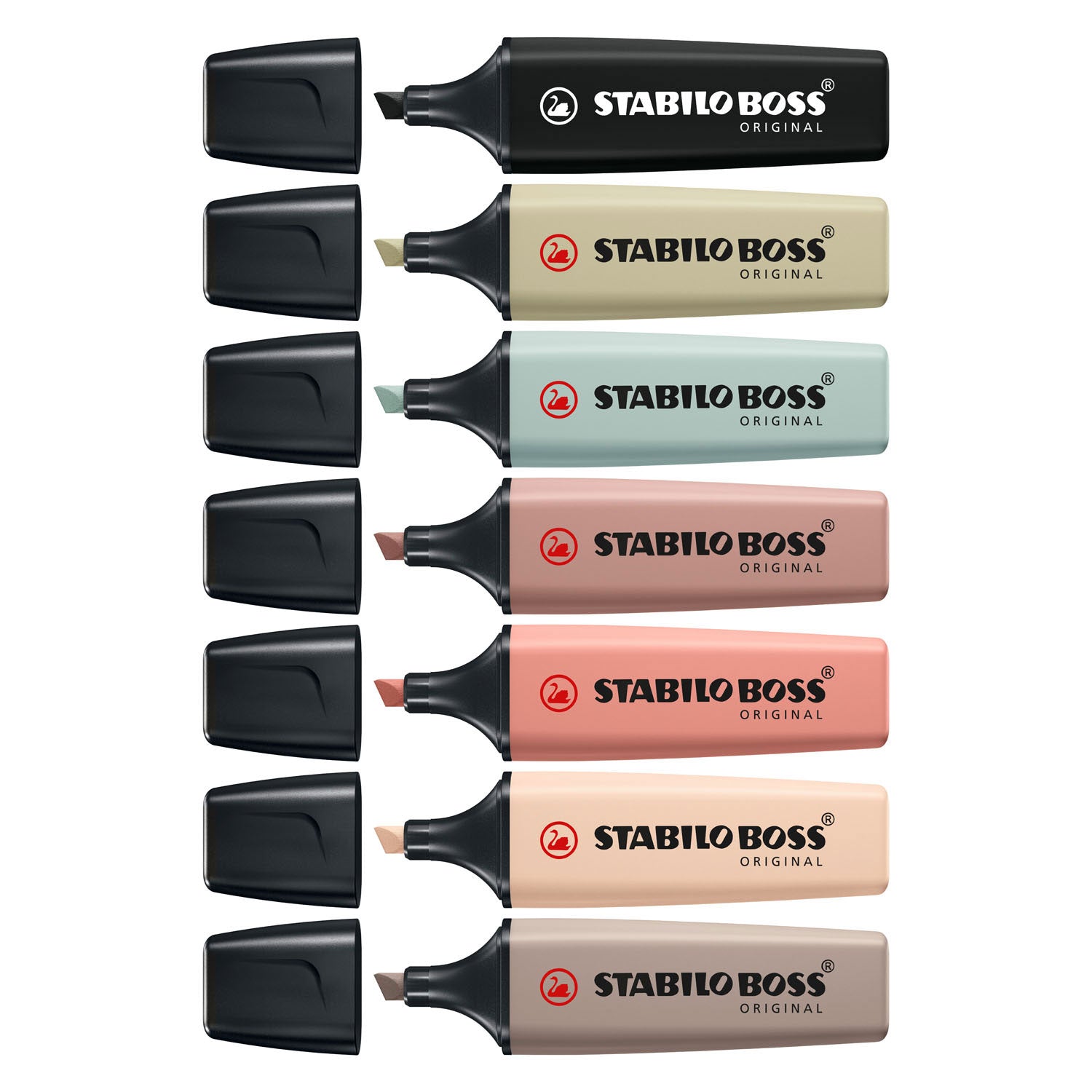 Stabilo Boss Original Textmarker – 8er-Set – Naturfarben