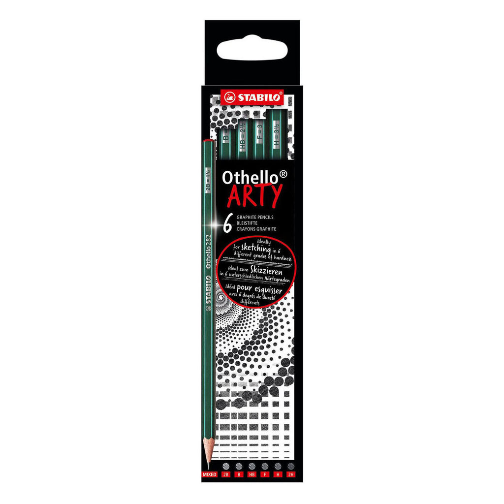Stabilo othello grafietpotloden - arty set - etui met 6 verschillende hardheden