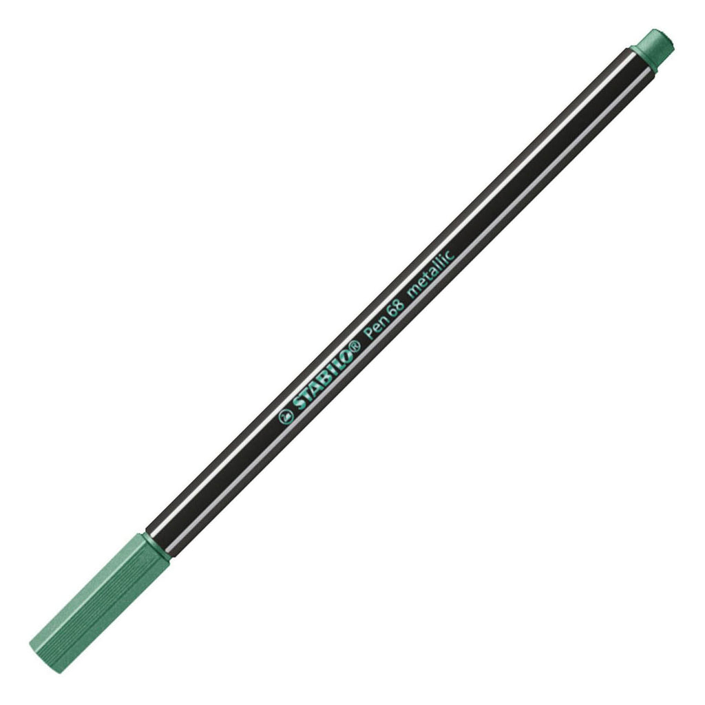Stabilo pen 68 metallic viltstiften in metalen doos - 8dlg.