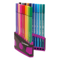 Stabilo pen 68 colorparade viltstiften roze antraciet - 20dlg.