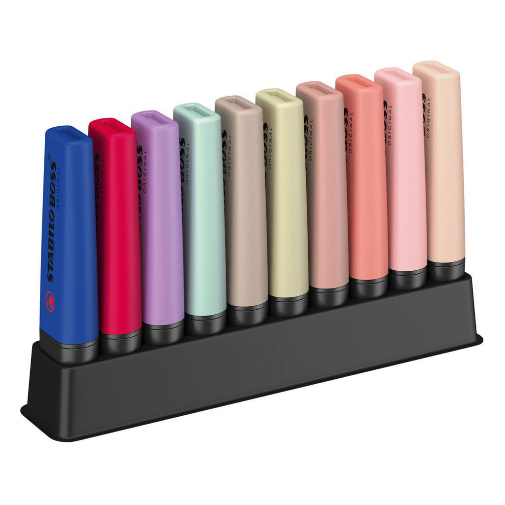 Stabilo boss naturecolors+wildflower markeerstiften bureau set - 10dlg.