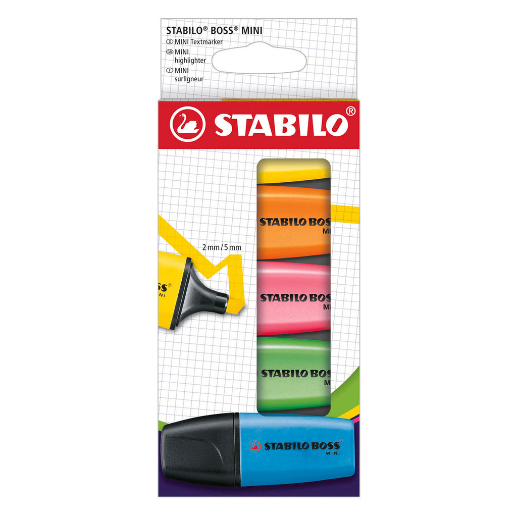 Stabilo boss mini markeerstiften - 5dlg.