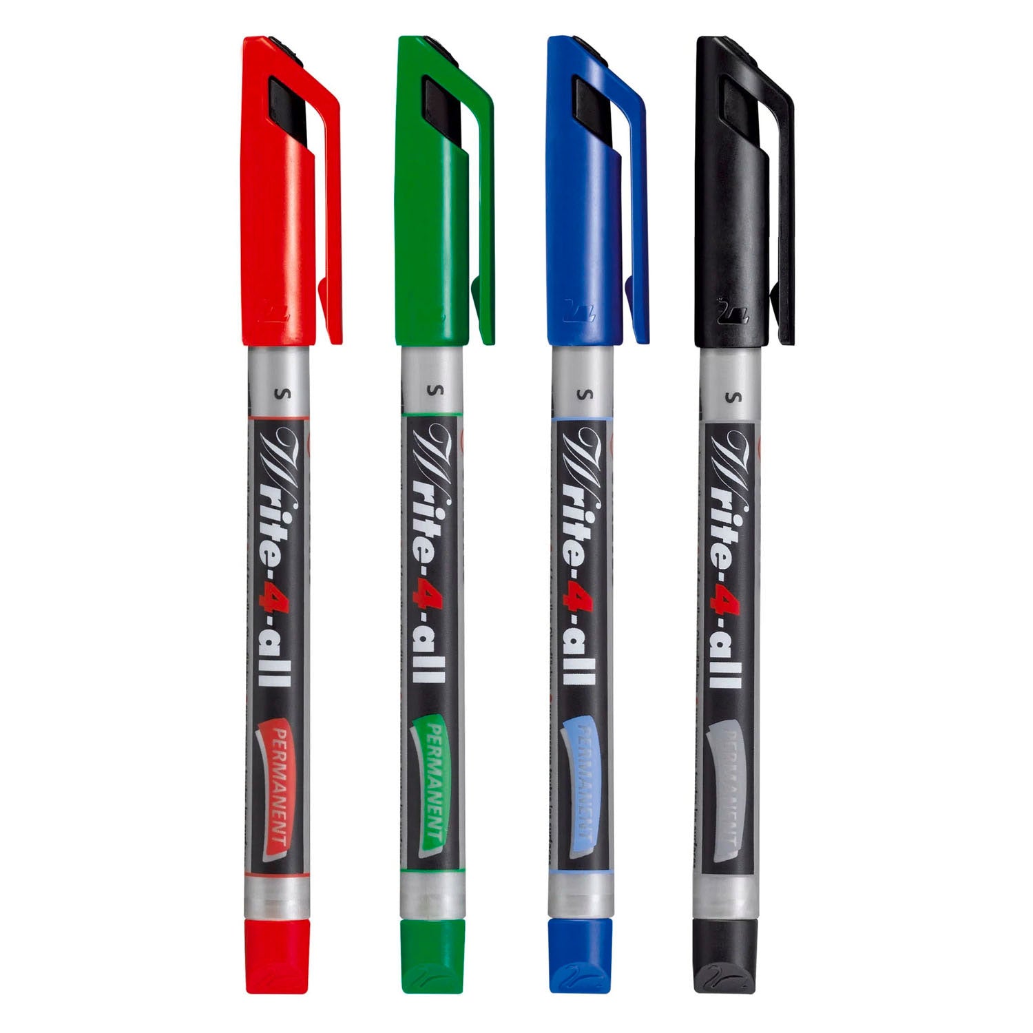 Stabilo write-4-all - permanente marker - universal s punt 0,4 mm - met 4 verschillende kleuren