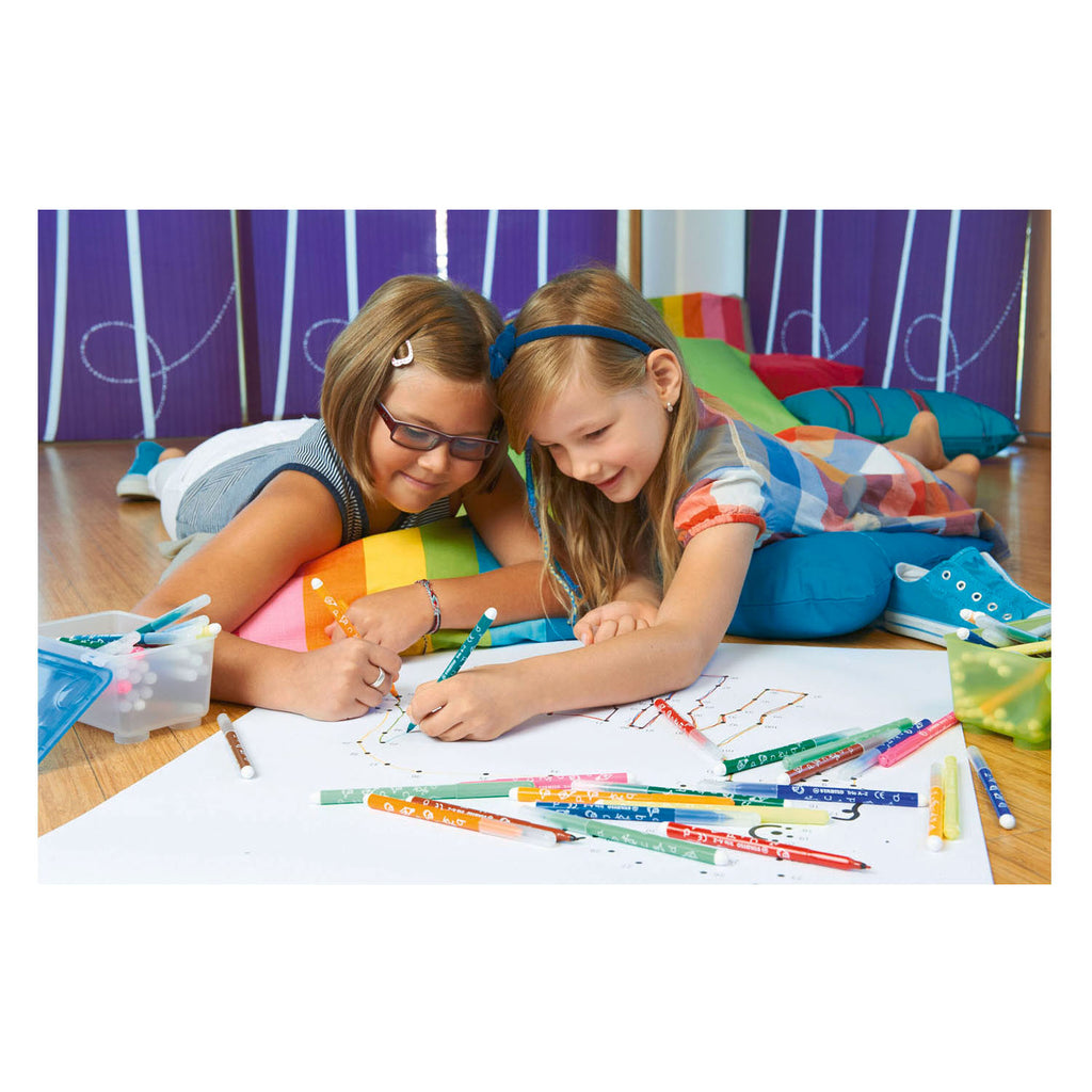 Stabilo trio a-z - viltstift - met ergonomische driekantige gripzone - schoolverpakking met 240 stuks