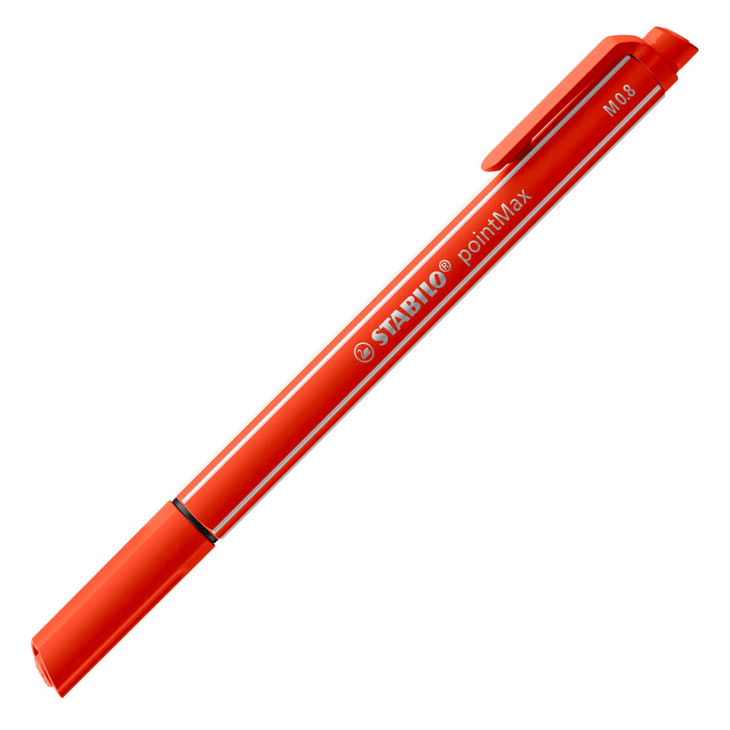 Stabilo pointmax fineliners - ultramarijn, zwart, karmijnrood, groen