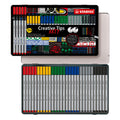 Stabilo creative tips arty pennen klassieke kleuren in metalen etui - 30dlg.