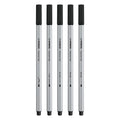 Stabilo creative tips - pennenset met diverse puntdiktes – arty – etui met 5 stuks – zwart