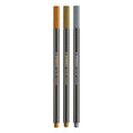 Stabilo pen 68 metallic viltstiften zilver goud koper - 3dlg.
