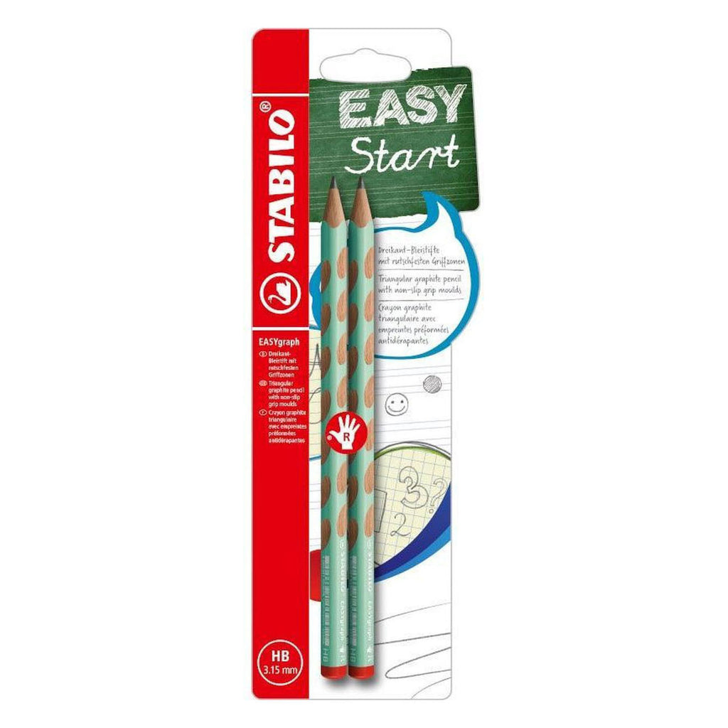 Stabilo easygraph hb rechtshandige grafietpotloden groen - 2st.