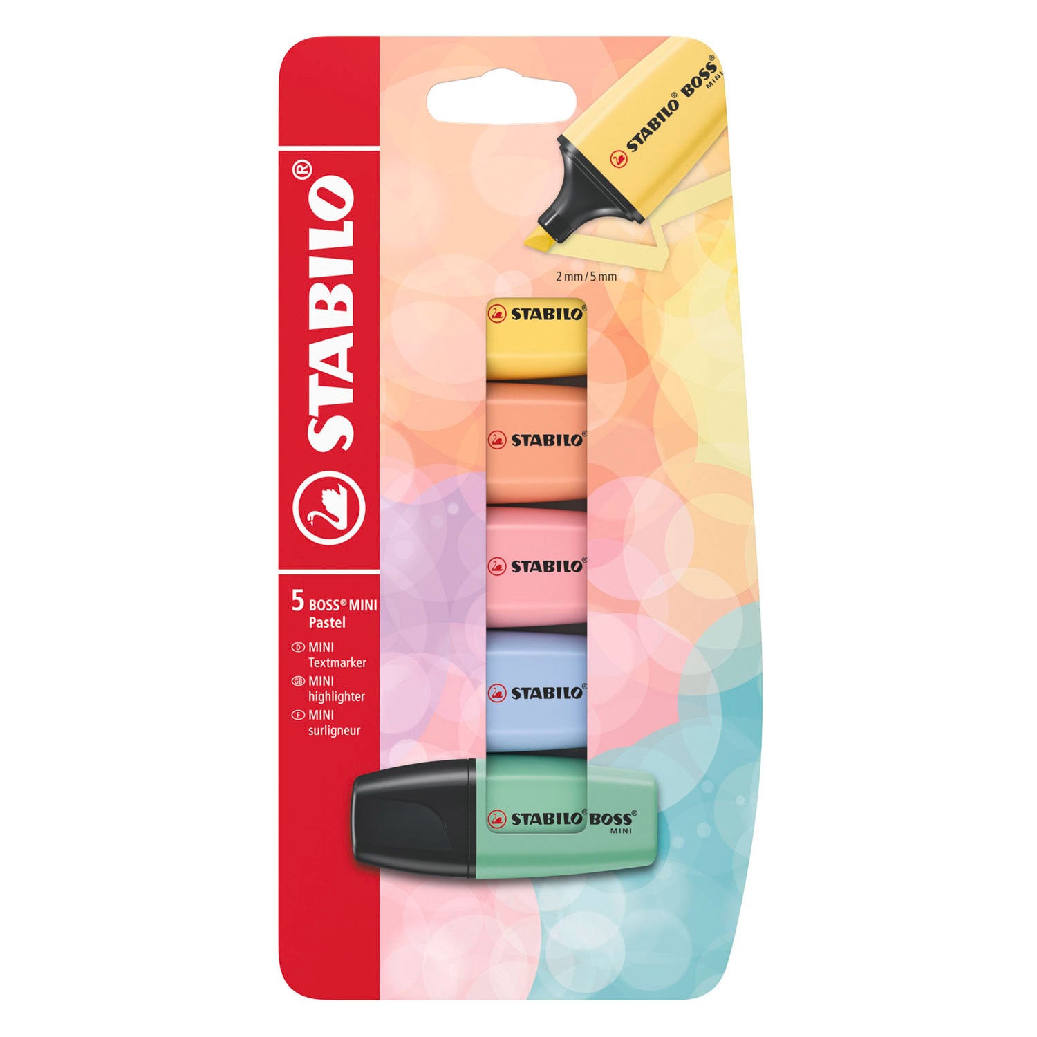 Stabilo boss mini pastel markeerstiften - 5dlg.