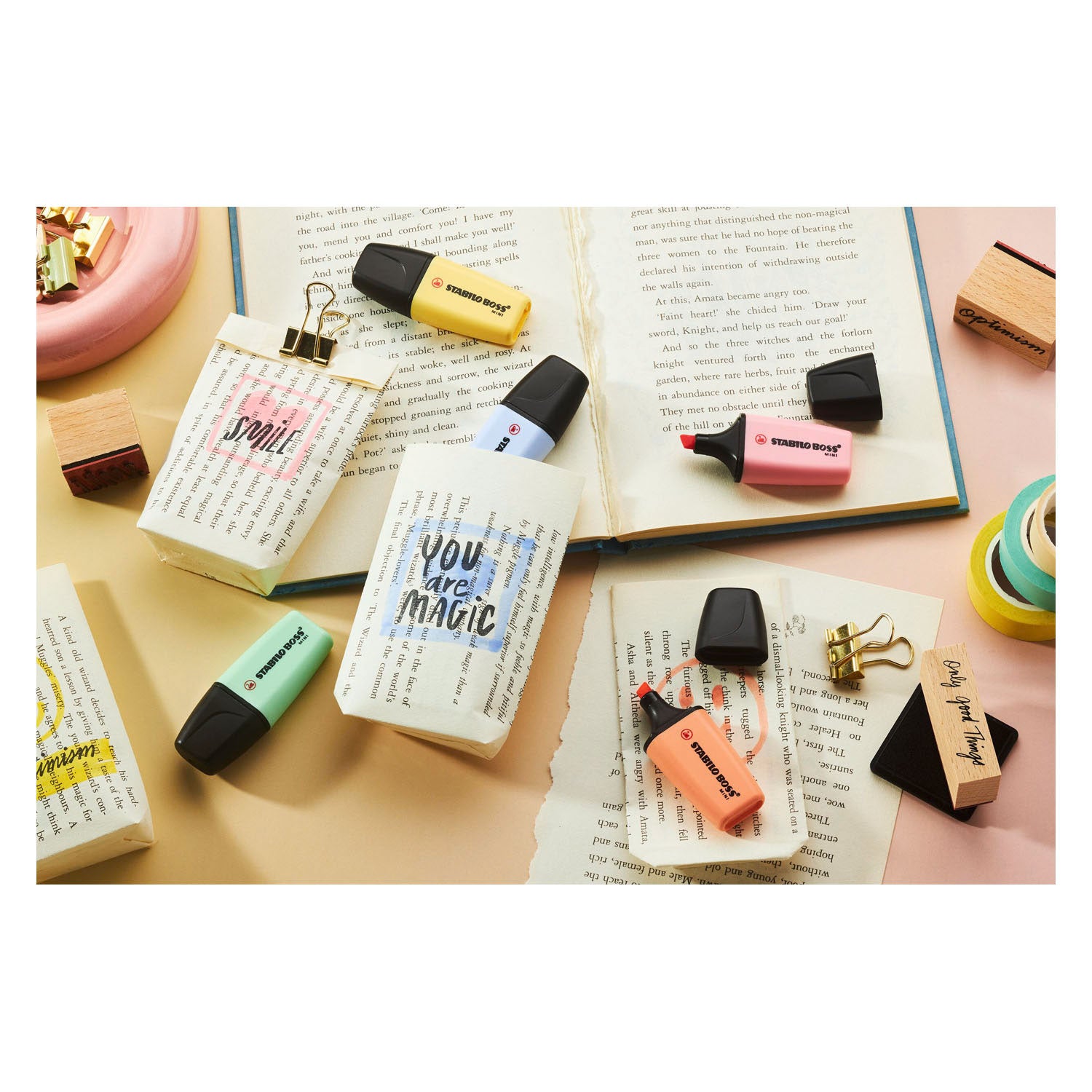 Stabilo boss mini pastel markeerstiften - 5dlg.
