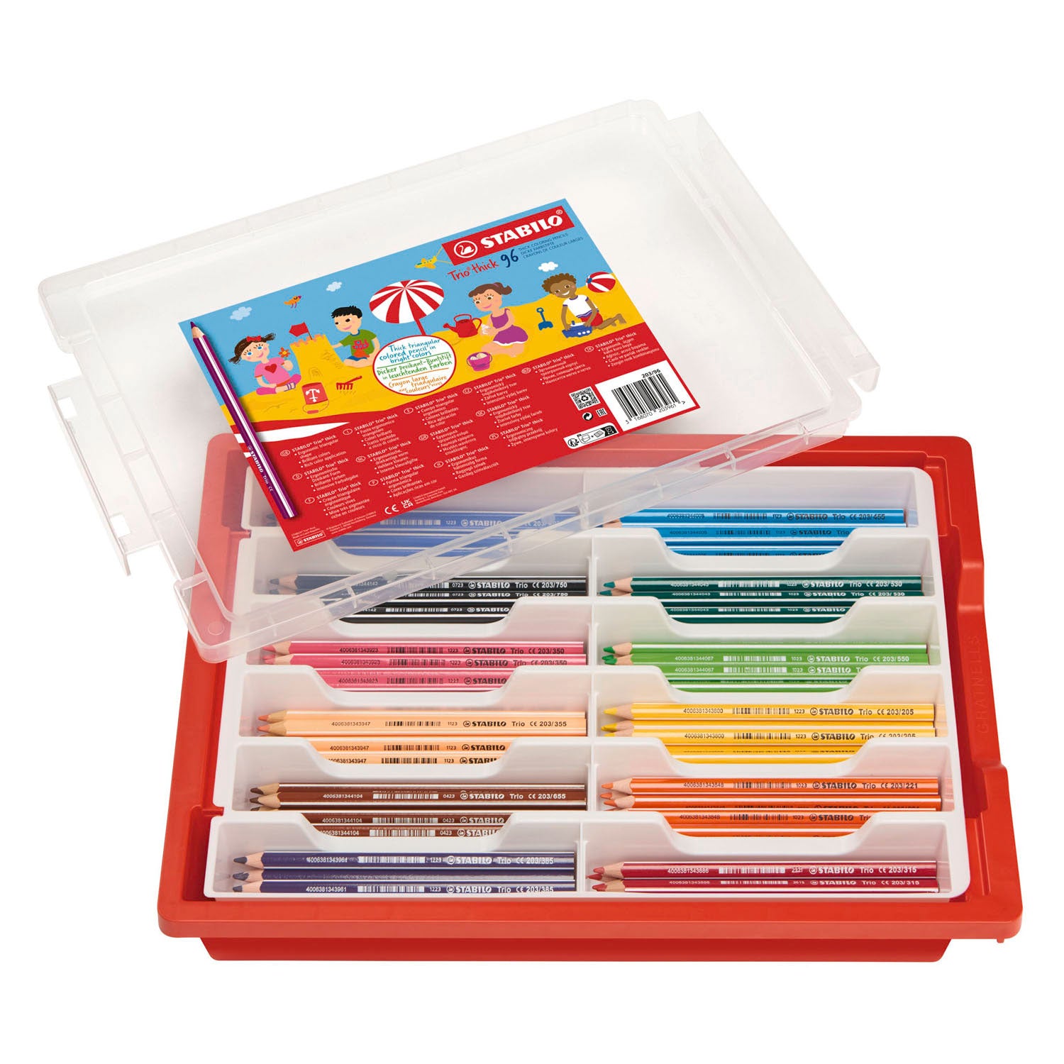 Stabilo trio thick schoolverpakking kleurpotloden - 96dlg.