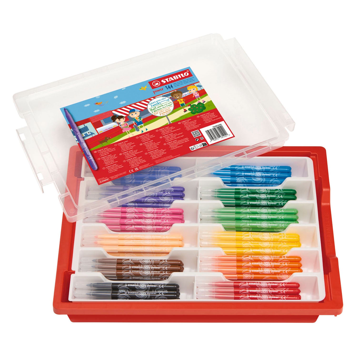 Stabilo power schoolverpakking viltstiften - 144dlg.