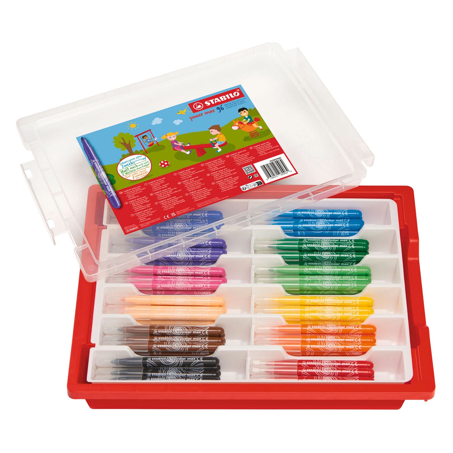 Stabilo power max schoolverpakking viltstiften - 96dlg.