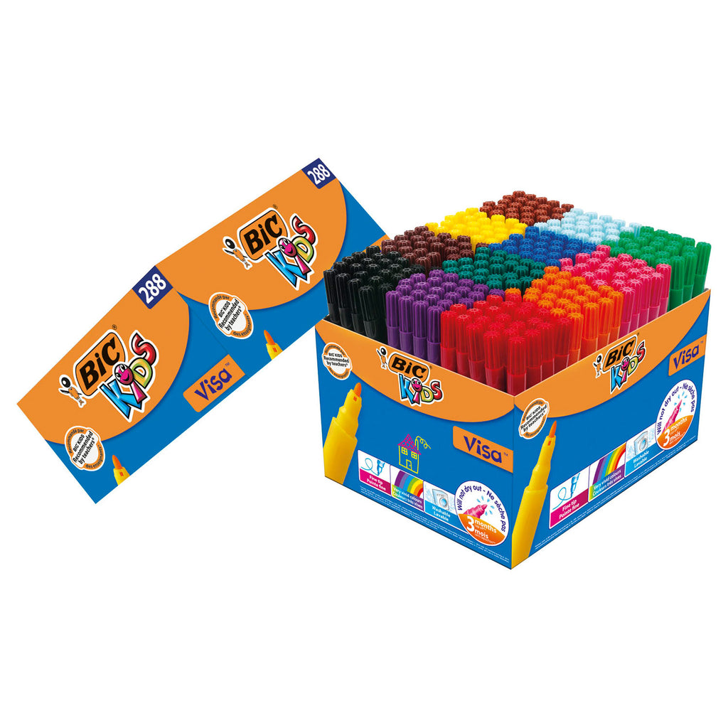 Bic http: www.cchobby.nl -visa-fijne-kleurstiften-lijndikte-1-6-mm-diverse-kleuren-12x24-stuk-1-doos