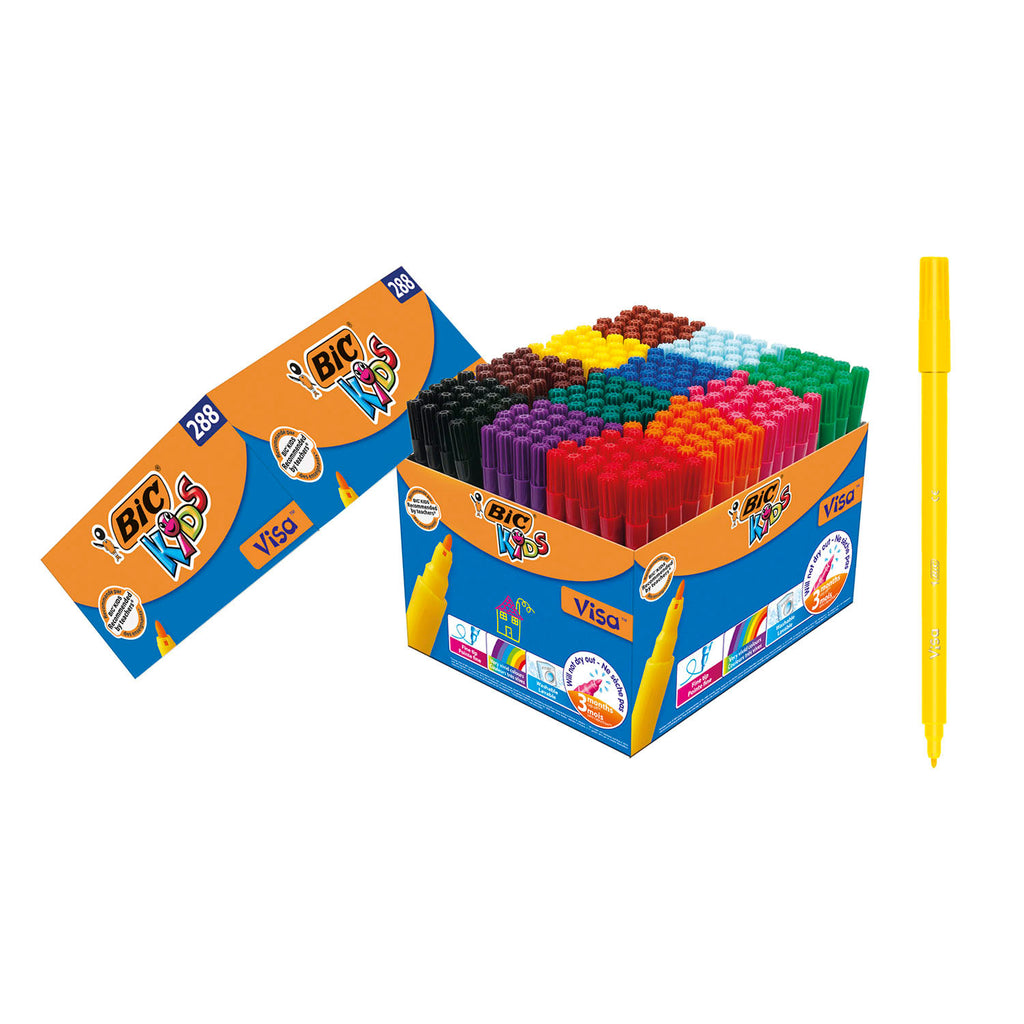 Bic http: www.cchobby.nl -visa-fijne-kleurstiften-lijndikte-1-6-mm-diverse-kleuren-12x24-stuk-1-doos