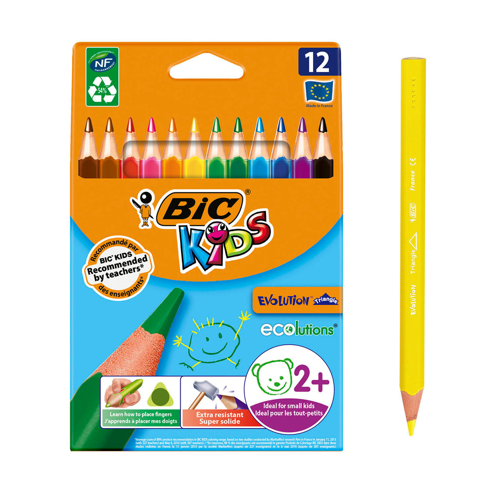 BIC Kids Ecolutions Evolution Dreieck, 12 Stück.