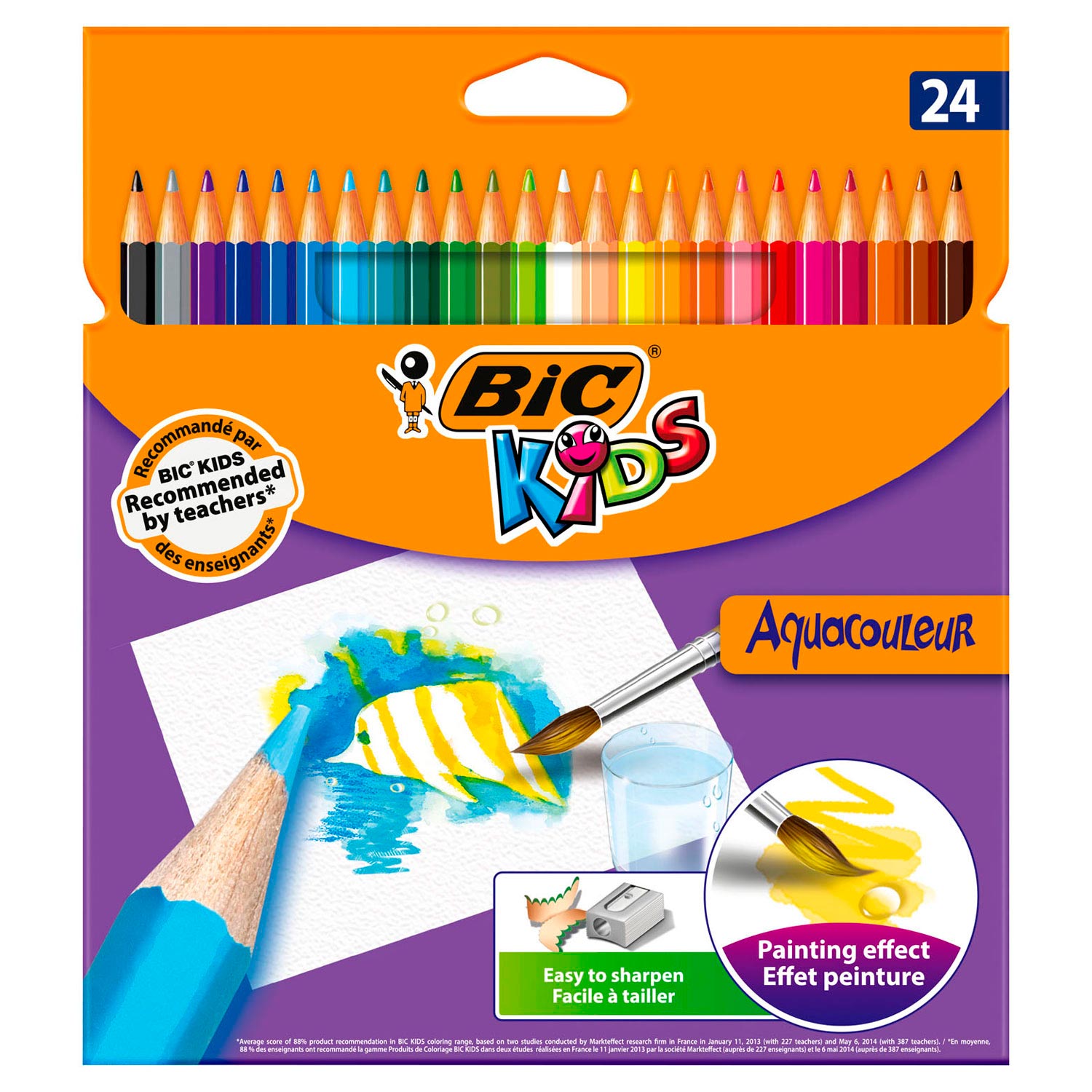 BIC Kids Aquacouler, 24st.