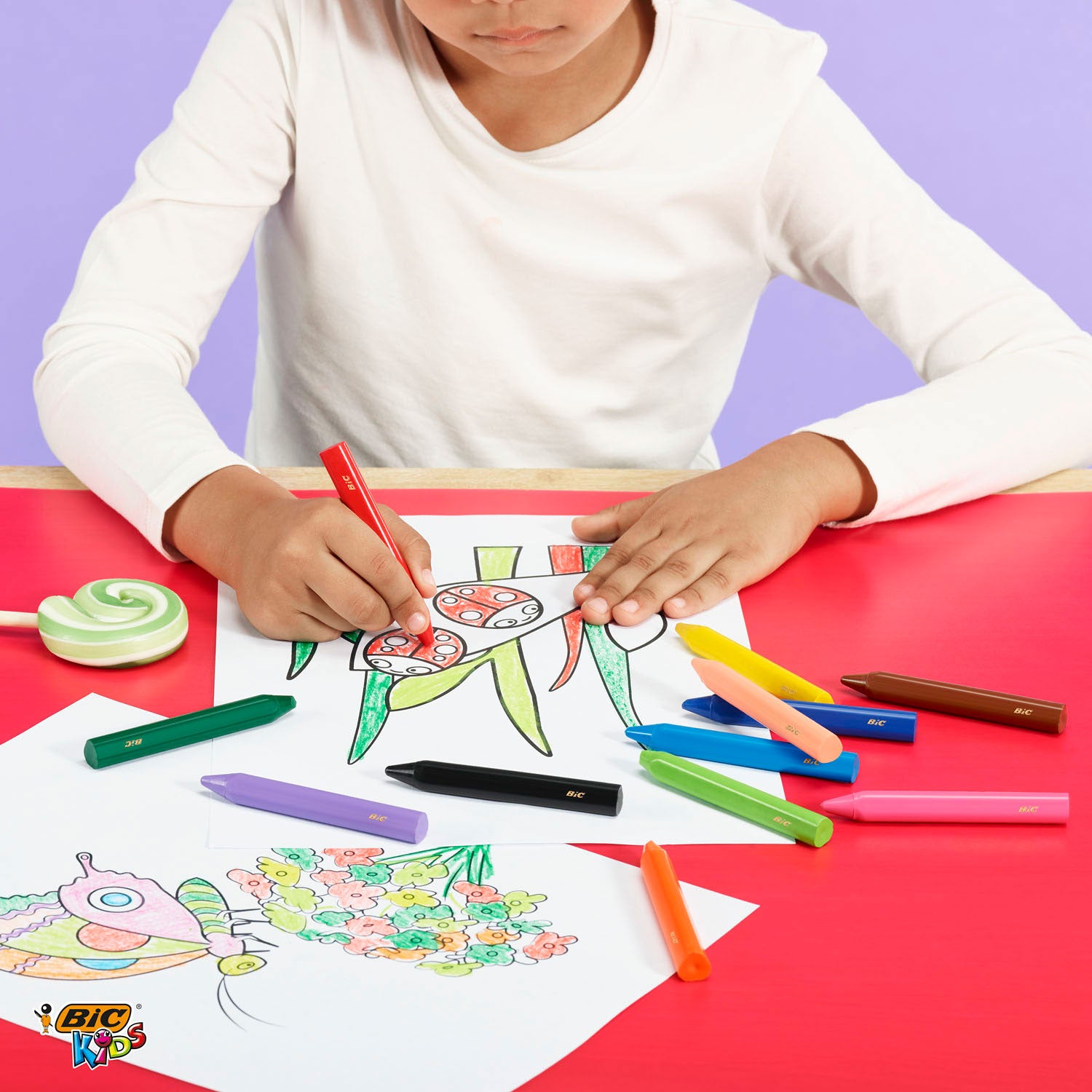 BIC Kids Plastidecor Dreieck-Farbkreide, 12 Stück.