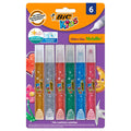 BIC Kids Glitzerkleber Metallic, 6 Stück.
