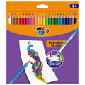 BIC Kids Evolution Radierbare Buntstifte, 24 Stück.