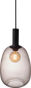 Nordlux alton 23-hanglamp-e27-smoke glas zwart