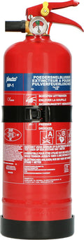 Alecto bp-1 brandblusser - poederblusser 1 kilogram - brandklasse abc - inclusief ophangbeugel