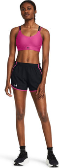 Under armour ua fly by 3'' shorts-blk dames sportbroek - zwart - reflecterend s