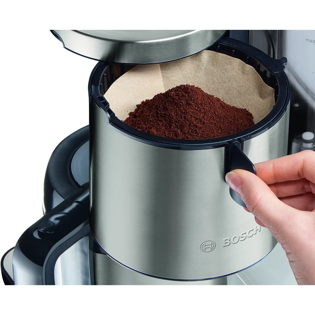 Bosch TKA8A681 Styline Kaffeemaschine, Edelstahl, weiß