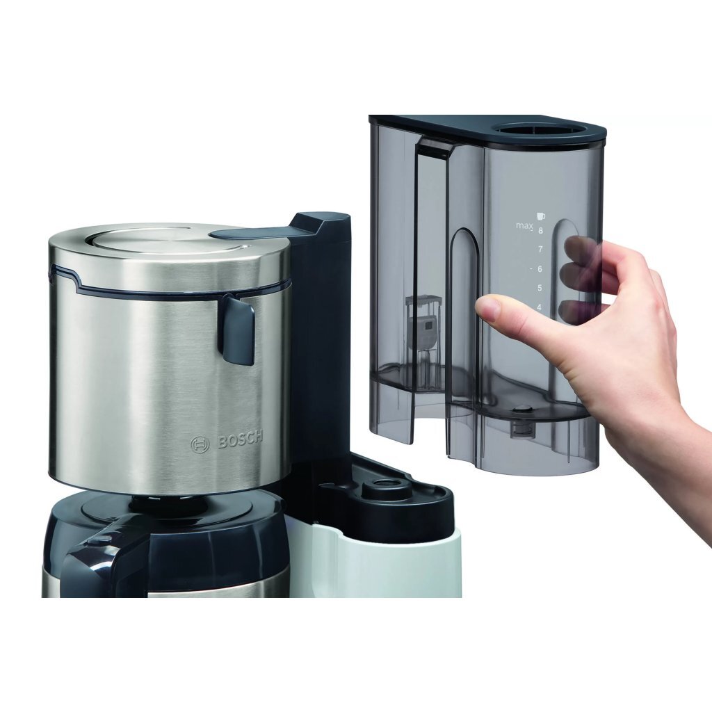 Bosch TKA8A681 Styline Kaffeemaschine, Edelstahl, weiß