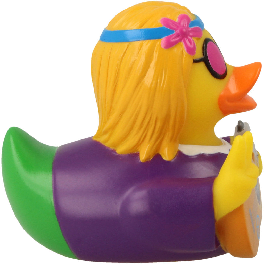 Lilalu hippie badeend met gitaar