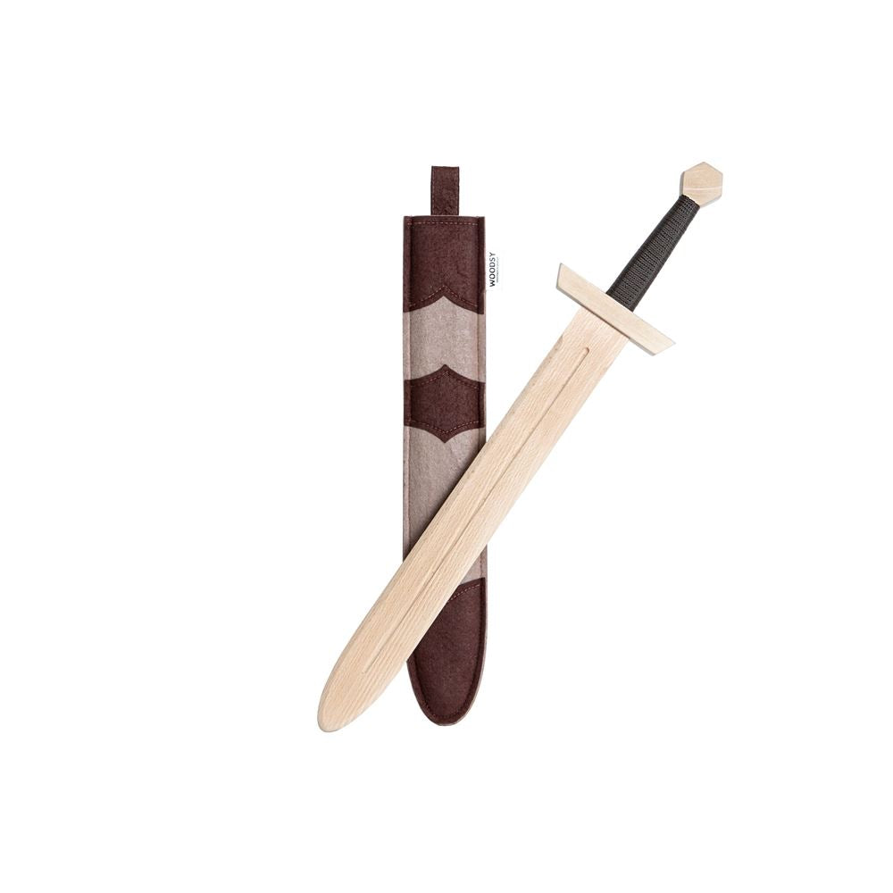 Woodsy houten groot zwaard. 57,5x12x5 cm