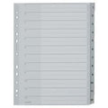 Tabbladen leitz grijs 1 tot 12 a4 polypropyleen