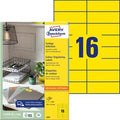 Etiketten avery zweckform universeel geel 37 x 105 mm