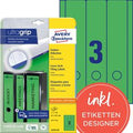 Avery ordnerrugetiketten zweckform 29,7 x 61 mm groen 60 stuks