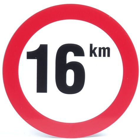 Schild 16 km pu