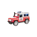 Jeep brandweerauto met licht en geluid 17cm